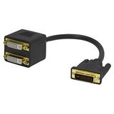 Powermaster PM-25997 24+1 DVI Erkek To 2x 24+5 DVI Dişi Çoklayıcı Kablo 32CM - Siyah
