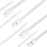 Powermaster PM-26329 Beyaz Delikli 2.5x100 mm Klemens Cırt Cırt Klips