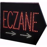 Powermaster PM-28338 Eczane Smd LED Tabelası Sağ Ok Yönlü Kırmızı-Beyaz Suya Dayanıklı 345X465MM - 345 x 465 mm