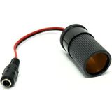 Powermaster PM-28526 Dc 5.5x2.5mm Dişi - Oto Çakmak Soketi Çevirici Adaptör Kablosu - Siyah