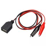 Powermaster Pm-28659 Usb Dişi - Küçük Krokodil Uçlu 5V 2A Test Kablosu 60 Cm