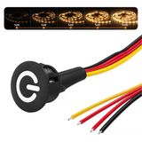 Powermaster Pm-30787 12V Dc 10Mm Gömme Dokunmatik Led Dimmer Kontrolcüsü Switch Buton Siyah Vitrin