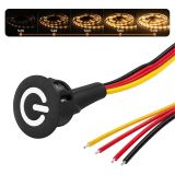 Powermaster Pm-30799 3V Dc 10Mm Gömme Dokunmatik Led Dimmer Kontrolcüsü Switch Buton Siyah