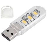 Powermaster PM-34390 Flash Bellek Görünümlü Taşınabilir USB Gece Lambası 3 LED Beyaz Işık Şeffaf ABS Plastik - Ebatlar
