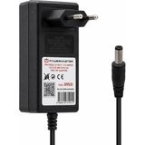 Powermaster PM-39531 Siyah 12 Volt - 2.5 Amper Plastik Kasa 5.5*2.5 mm Yaylı Uç Priz Tipi Adaptör - 5,5 x 2,5 mm