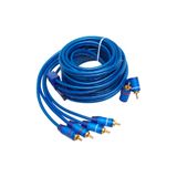 Powermaster PM-425 2 Rca Erkek + 4 Rca Erkek 5 mt Mavi Kablo