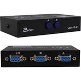 Powermaster PM-4263 2 Port Giriş 1 Çıkış Manuel VGA Splitter Toplayıcı Switch (2 Pc 1 Ekran) - Çok Renkli
