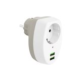 Powermaster PM-4911 10 A 2500 W 2xUSB Girişli Tekli Termal Priz