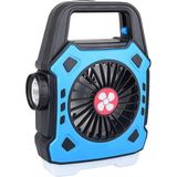 Powermaster PM-506 Kamp Tipi Şarjlı 5 Modlu (3+2) LED El Feneri Işıldak - 3 Kademe Soğutucu Fan Vantilatör - Siyah