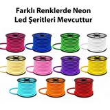 Powermaster Pm-5290 Silikon Kaplama 12 Volt 100 Metre Pembe Neon Led Şerit Aydınlatma Vitrin