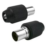 Powermaster Pm-9634 Siyah 60 Ohm Dişi Düz Tip Koaksiyel Kablo Konnektörü Tv Anten Fişi (100 Adet)