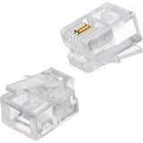Powermaster RJ11 Telefon Soketi 6p-2c 100 Adet Sabit Hat Telefon Soket Jack Ucu