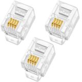 Powermaster Rj9 4p/4c İnce Telefon Soketi ( 100lük Paket)( Ahize Kablosu Soketi)