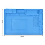 Powermaster S-160 Isıya Dayanıklı Silikon Tamir Onarım Lehim Matı Pedi Magnetli-Antistatik (45X30 Cm)