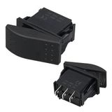 PowerMaster Sembolsüz Işıksız Yaylı 3 Pinli On-Off 12-24V Marin Switch