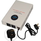 Powermaster SLIM-1500 Otomatik 1500VA Kombi Voltaj Regülatörü (Ingiliz Fişli ve Evrensel Çoklu Soketli) - Beyaz