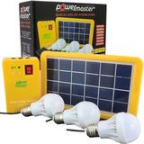 Powermaster Solar Aydınlatma Seti Çok Uçlu 3 Ampullü - Beyaz