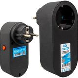 Powermaster Tekli Siyah Oval Kasa Termal Akım Korumalı Priz (10A-2500W) (4434)