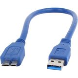 Powermaster USB 3.0 Mavi 30 cm Data Micro USB Kablosu
