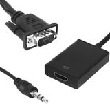 Powermaster VGA To HDMI Dönüştürücü Kablo Vga Girişini Hdmi Çıkışına Çevirici Dönüştürücü 50 Cm