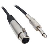 Powermaster Xlr Mikrofon Kablosu 5 Metre Tak Calistir Siyah 3 Pin Disi 6.3 Jack Girisli