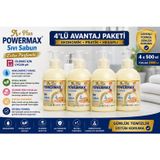 POWERMAX A+ SIVI SABUN 500 ML x 4 ADET SET TOPLAM 2 LT EL TEMİZLEME SABUNU