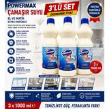 Powermax El Matik Çamaşır Suyu 1000 ml x 3 Adet Toplam 3 Lt Ekonomik Set
