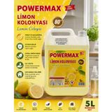 POWERMAX LİMON KOLONYASI 5 LT FERAH KOKU BÜYÜK BOY GÜNLÜK KULLANIM