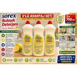 POWERMAX Sorex Bulaşık Deterjanı 750 ml x 3 Adet Toplam 2250 ml Ekonomik Set