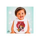 Powerpuff Girls Keten Bebek Mama Önlüğü – Yumuşak, Emici, Yıkanabilir, Özel Tasarım P166