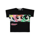 Powerpuff Girls Kız Çocuk Tişört 2-5 Yaş Siyah