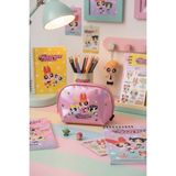 Powerpuff Girls Lisanslı Taş Süslemeli Parlak Kozmetik Çantası Pembe 21 Cm
