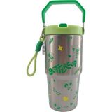 Powerpuff Girls Lisanslı Tutacaklı Paslanmaz Çelik Termos 860 ml - Buttercup