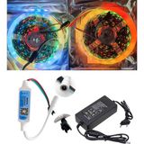Powerr Led Aydınlatma 10 Metre 12V Dış Mekan 60 Pixel Ledli Bluetooth Cep Telefonundan Kumandalı 8A Plastik Adaptörlü Set