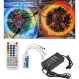 Powerr Led Aydınlatma 10 Metre 12V Iç Mekan 60 Pixel Ledli SP611E Çift Çıkışlı Sese ve Müziğe Duyarlı 8A Plastik Adaptörlü Set - ARGB