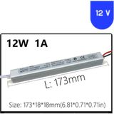 Powerr Led Aydınlatma 12 Volt 1 Amper Kalem Ultra Ince Metal Kasa Trafo