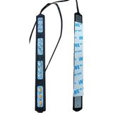 Powerr Led Aydınlatma 12 Volt 12 Watt 12 Ledli 203X19 mm 4 Renk Animasyonlu Kırmızı - Mavi-Amber-Beyaz Çakar Modül 5 Adet