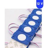 Powerr Led Aydınlatma 12 Volt 2.4 Watt Kare Mavi Cob LED Modül IP65 10 Adet Modül
