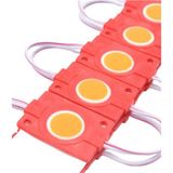 Powerr Led Aydınlatma 12 Volt 2.4 Watt Kare Pembe Cob LED Modül IP65 10 Adet Modül