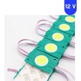 Powerr Led Aydınlatma 12 Volt 2.4 Watt Kare Yeşil Cob LED Modül IP65 10 Adet Modül
