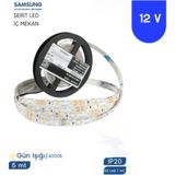 Powerr Led Aydınlatma 12 Volt 2835 Samsung 60 LED 4000 K Naturel Beyaz Iç Mekan 5 Metre Şerit LED - 4000K