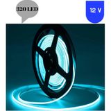Powerr Led Aydınlatma 12 Volt 8 mm 320 Ledli Esnek Cob Şerit Turkuaz Iç Mekan 5 Metre