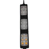 Powerr Led Aydınlatma 12 Volt 9 Watt 18 Ledli 155X26 mm Animasyonlu Kırmızı - Mavi-Amber Çakar Modül 5 Adet