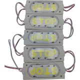 Powerr Led Aydınlatma 12 Volt Stop Yazılı Beyaz Işık 90X35 mm Çakar Modül 5 Adet