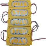 Powerr Led Aydınlatma 12 Volt Stop Yazılı Sarı - Amber Işık 90X35 mm Çakar Modül 5 Adet