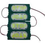 Powerr Led Aydınlatma 12 Volt Stop Yazılı Yeşil Işık 90X35 mm Çakar Modül 5 Adet