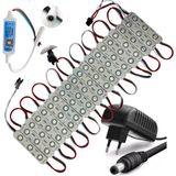 Powerr Led Aydınlatma 20 Adet 12 V 1,5 Watt Argb 5050 Pixel Cob LED Modül SP621 Bluetooth Cep Telefonundan Kumandalı 3A Plastik Adaptörlü Set