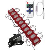 Powerr Led Aydınlatma 20 Adet 12 Volt 1.2 Watt Dar Açılı Tek Lensli Kırmızı LED Modül 12A Tek Renk Rf Dimmer 2A Priz Tipi Adaptör Set