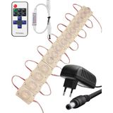 Powerr Led Aydınlatma 20 Adet 12 Volt 1,5 Watt Tek Lensli 6500K Beyaz 3030 Smd LED Modül 12A Tek Renk Rf Dimmer 2A Priz Tipi Adaptör Set
