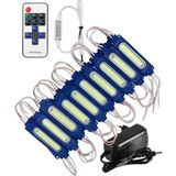 Powerr Led Aydınlatma 20 Adet 12 Volt 2 Watt Turkuaz Cob LED Modül 12A Tek Renk Rf Dimmer 2A Priz Tipi Adaptör Set